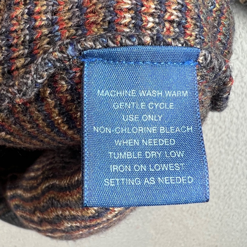 Towncraft Mens XL Vintage Abstract Geometric Knit Sweater Multi-Color Crewneck - Picture 7 of 8
